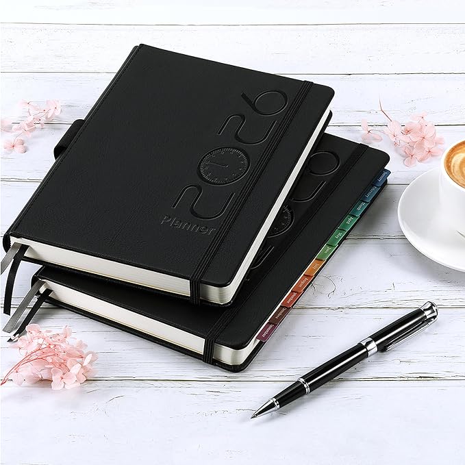 2026 Planner - Planner 2026 with Pen Loop, Jan 2026 - Dec 2026, to Achieve Your Goals & Improve Productivity, Thick Paper, 40 Note Pages, Inner Pocket, 5.75" x 8.25" - Black