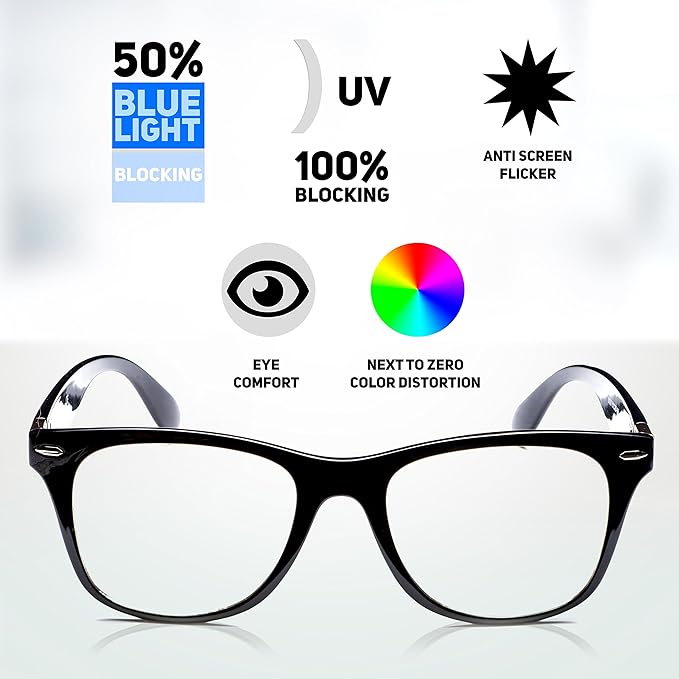 Prospek Blue Light Glasses I Computer Eyeglasses for Men I Blue Light Blocking with Clear Lens I Anti Eyestrain