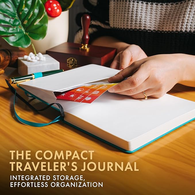 Wordsworth & Black A5 Bullet Dotted Journal 216 Dotted Pages, Hardcover Grid Dot Leather, 120 GSM Paper,Journaling Notebook for Work & Sketching,Journals for Women,Men-Gifts Box Included Turquoise