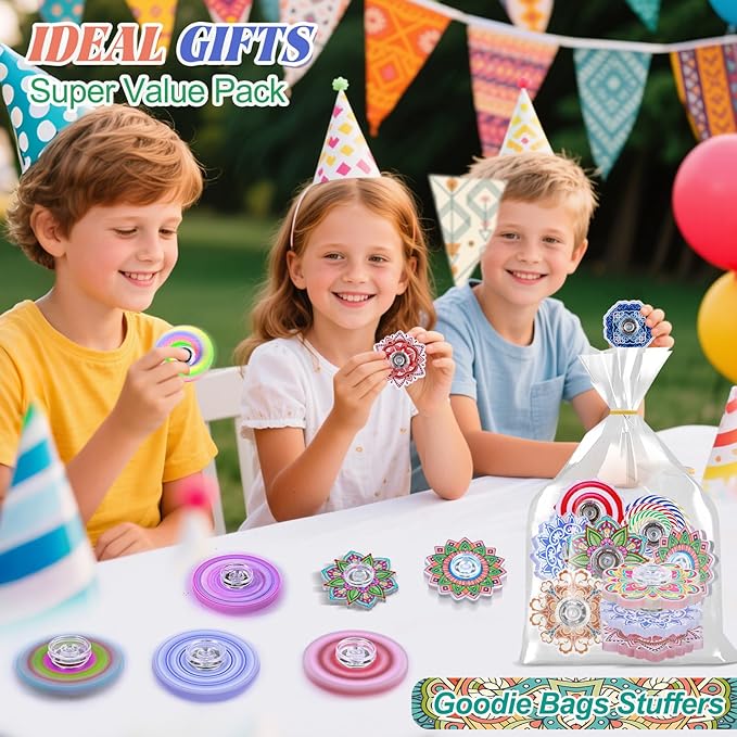 50 Pack Fidget Spinner for Kids, Mini Sensory Fidget Toys Adults Kids 4-8-12 with Autism ADHD, Anxiety Toys Stress Relief Teen Boy Bulk Gifts, Party Favors Classroom Prizes Goodie Bag Stuffers