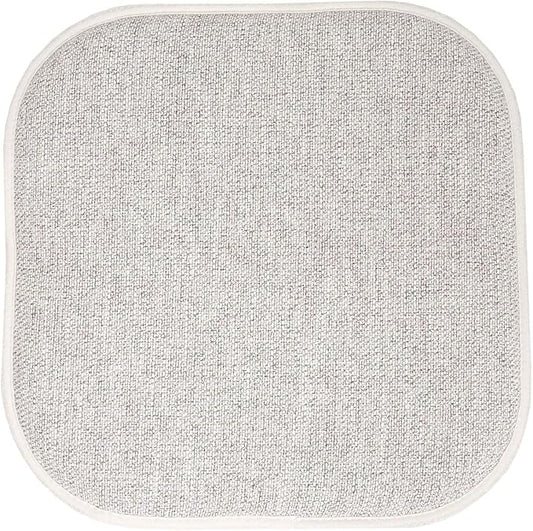 Sweet Home Collection Chair Cushion Memory Foam Pads Honeycomb Pattern Slip Non Skid Rubber Back Rounded Square 16" x 16" Seat Cover, 4 Pack, Alexis Cream/Brown