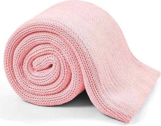L'AGRATY Knitted Weighted Blanket - 50"x60" 10lbs Cooling Chunky Knit Heavy Blanket for Adults Braided Crochet Throw Thick Cable Yarn Knit Decorative Blanket No Beads Evenly Weighted Machine Washable