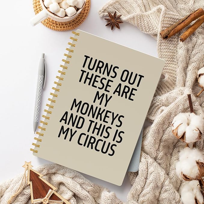 Funny Notebooks for Work, Beige Aesthetic Journal, Funny Boss Day Gifts, Boss Gifts for Men Women, Funny Gifts for Boss, Boss Office Decor, Spiral Notebook 5.5x8.3 Inch