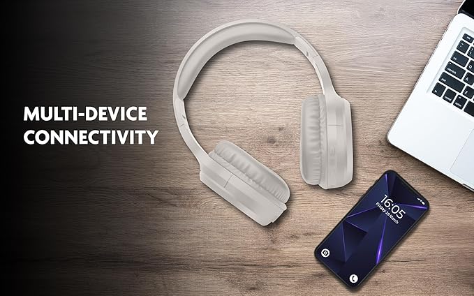 Fisher Active Noise Cancelling Headphones, Over Ear Wireless Bluetooth 5.3 w Microphone, Lightweight Comfortable Headset for Home Travel, 16H Playtime, Rechargeable, Hi-Res Sound Audio, Deep Bass