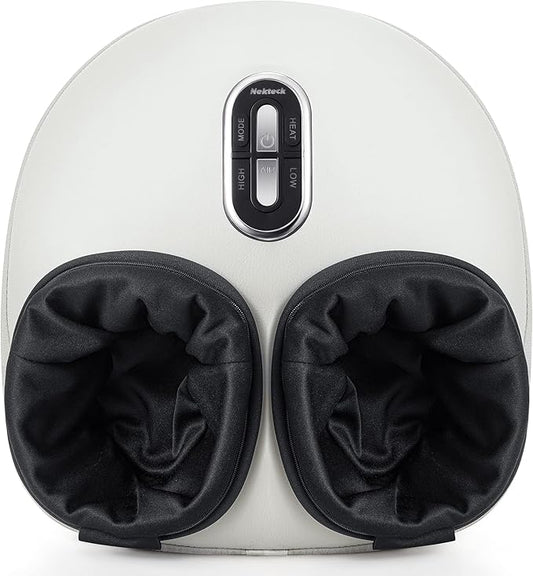 Nekteck Shiatsu Foot Massager Machine with Soothing Heat, FSA Eligible Air Compression Deep Kneading Therapy, HSA Massage Tools Improve Blood Circulation Foot Wellness, Relax for Home or Office Use
