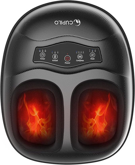 Foot Massager for Plantar Fasciitis,Neuropathy - 2025 Upgraded FSA Eligible Kneading Feet Massager with Heat,Shiatsu Foot Massager with Compression,Gifts for Women Men