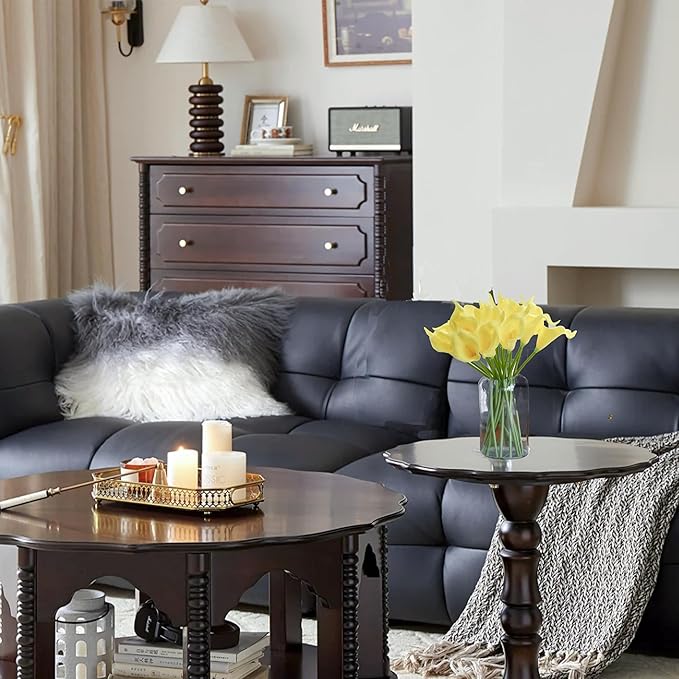 Mandy's PU Light Yellow Calla Lily Artificial Flowers 20 Stems 13.5in Faux Realistic Centerpiece DIY Bridal Bouquet Home Décor