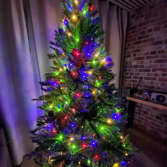 66Ft 200LED Fairy Lights Plug in, Waterproof String Lights Outdoor & Indoor 8 Modes with Timer, Christmas Light Bedroom Decor, Twinkle Light for Girl's Room Garden Christmas Decorations (Multicolor)