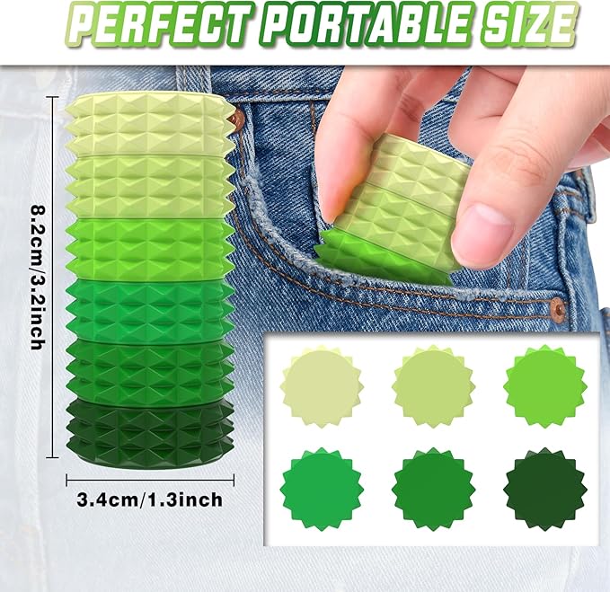 Detachable Magnetic Little Ouchies Pain Fidget Toys,Spiky Pain Stim Fidget Sensory Toys for Adults Stress Anxiety Relief,Small Quiet 3D Fidgets Grippie Toy Office Workers Gifts (1 PCS Green)