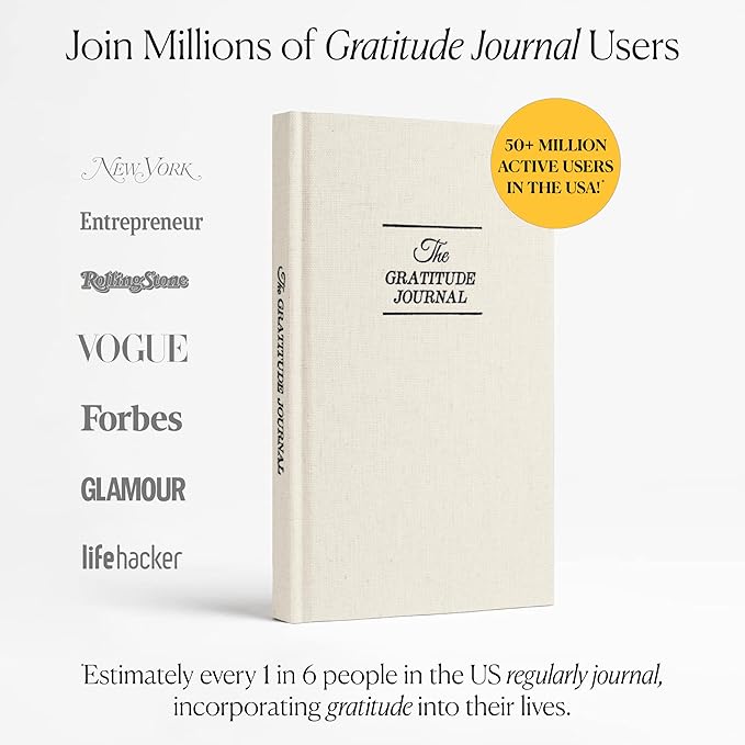 The Original Gratitude Journal 2025 - 5 Minute Gratitude Practice with Inspiring Quotes and Mindful Prompts for Affirmation, Reflection & Wellness - Daily Happiness Journal for Women & Men by Thankful Path