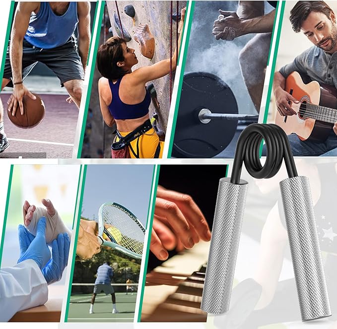 Grip Strength Trainer 6 Pack,50LB-300LB Metal Hand Grip Strengthener,Non-Slip Heavy-Duty Forearm Exerciser,Hand Gripper for Muscle Building and Hand Rehabilitation Exercising