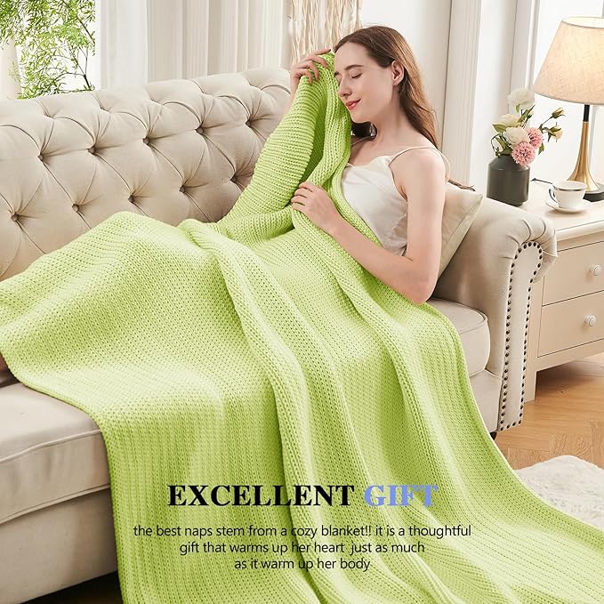 L'AGRATY Knitted Weighted Blanket - 48"x72" 20lbs Cooling Knit Heavy Blankets for Adults Braided Crochet Throw Thick Cable Chunky Yarn Decorative No Beads Evenly Weighted Machine Washable