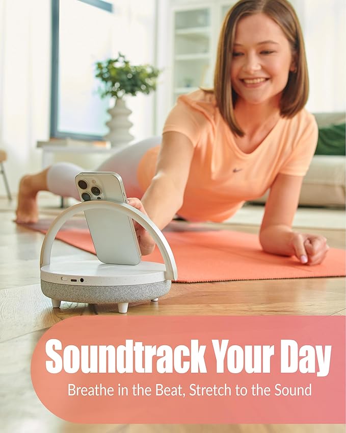 Bedside Lamp with Wireless Charger, 6 in 1 Touch Bedside Lamp, Portable Bluetooth Speaker, Birthday Gifts for Women, Gift for Her, Mom, Dad, Mens Gifts for Birthday Unique