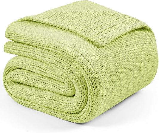 L'AGRATY Knitted Weighted Blanket - 60"x80" 15lbs Cooling Chunky Knit Heavy Blanket for Adults Braided Crochet Throw Thick Cable Yarn Knit Decorative Blanket No Beads Evenly Weighted Machine Washable