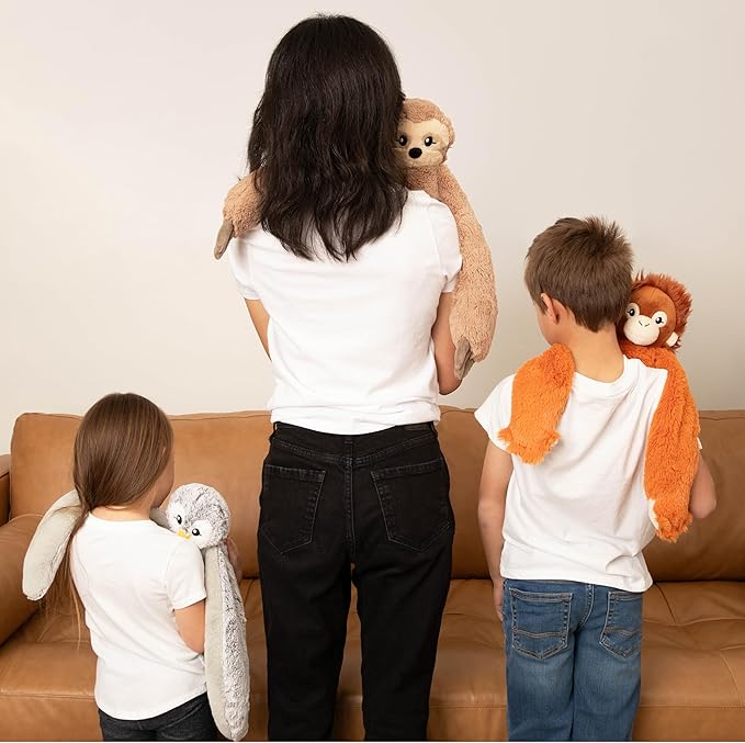 Hugarounds Ollie The Orangutan 2.5 lb Microwaveable & Freezable Weighted Plush Neck & Shoulder Wrap | Soothing, Comforting Hugs for Self-Care & Relaxation | Unscented for Ages 2+