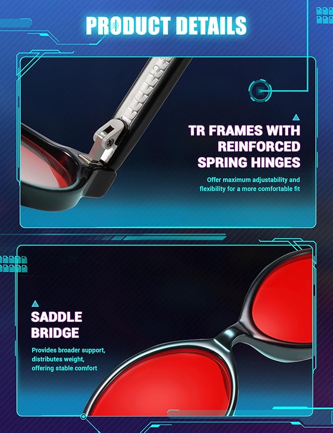 TIJN Olisa Blue Light Blocking Glasses for Women Men,Oval Glasses Frame Bluelight Glasses for Gaming/Computer/Screen