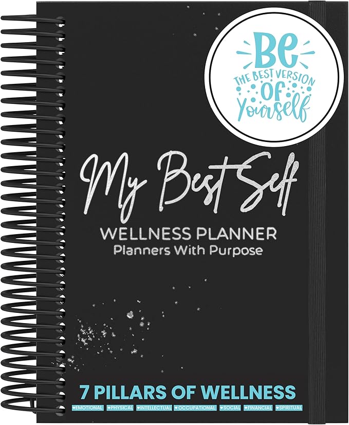 Wellness Journal – Daily Self Care Lifestyle Planner to Support Overall Health – Self Love Diary to Practice Gratitude, Goal Setting, Reflection, & Mindfulness for My Best Self