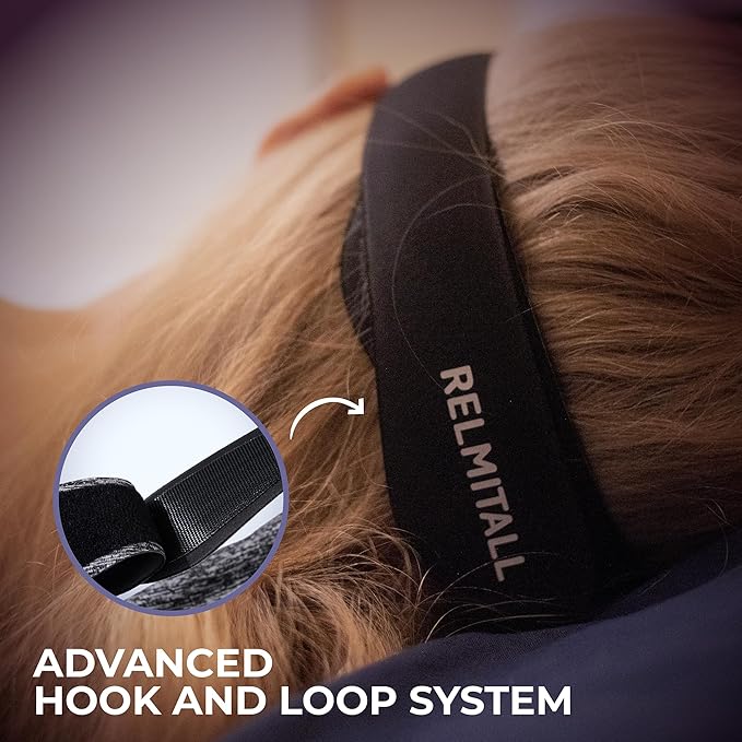 Sleep Mask for Side Sleepers – Exclusively Designed for Menopause, Insomnia, and Sleep Disorders, Light Blocking 4D Eye Mask with Adjustable Fit, Includes Earplugs & Travel Pouch