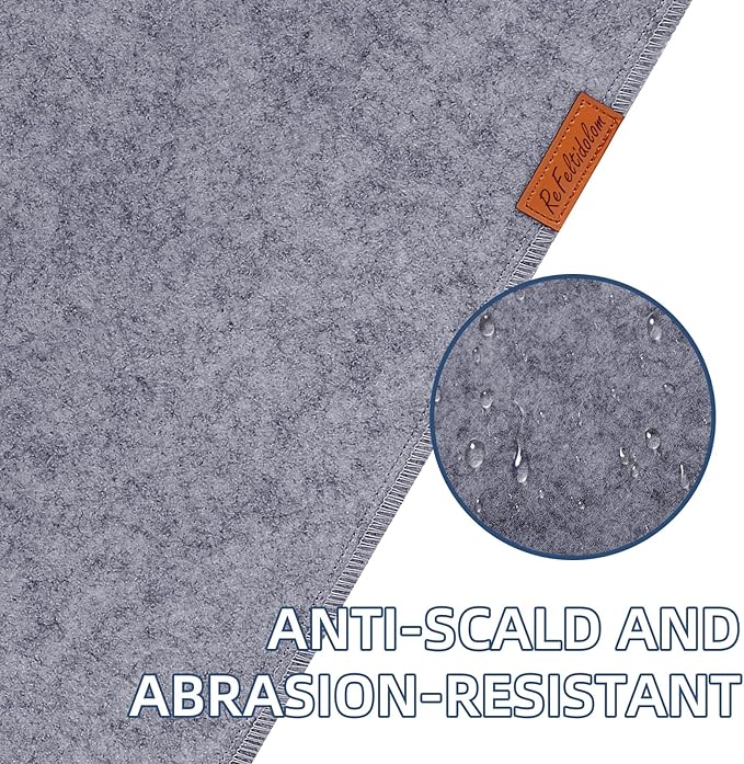 Large Felt Desk Protective Pad, 80X40cm/32''X16'' Non-Slip Felt Desk Mat Extended Gaming Mouse Pad Large Desk Pad Protector for Keyboard, Computer, Mouse, Laptop (Grey)
