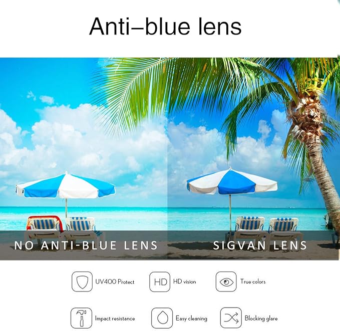 SIGVAN Progressive Multifocal Computer Glasses Women Men Blue Light Blocking Reading Glasses Spring Hinge Readers