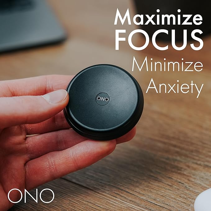 ONO Slider - Handheld Fidget Toy for Adults | Help Relieve Stress, Anxiety, Tension | Promotes Focus, Clarity | Compact, Portable Design (Black - Aluminum)