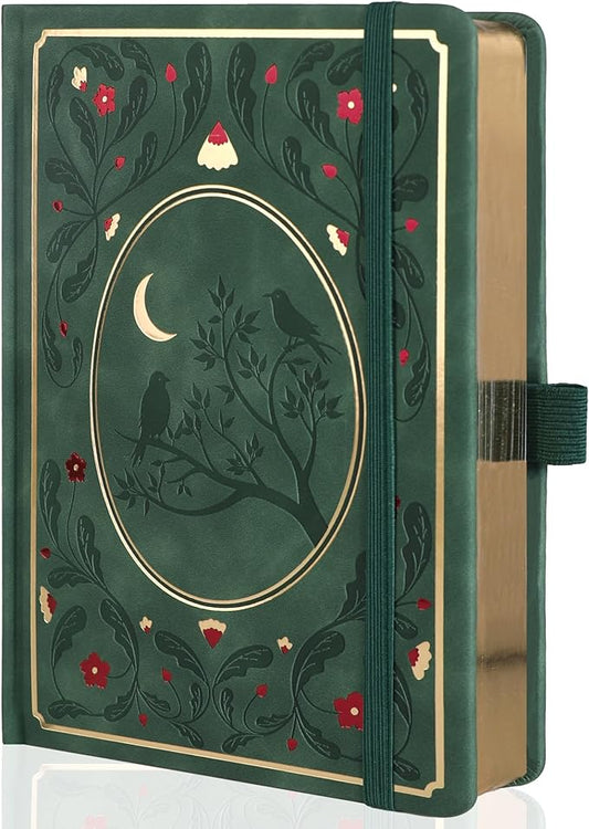 TIEFOSSI Bullet Dot Notebooks, A5 Hardcover Dot Journals for Writing Women, 160gsm Thick Paper, 190 Numbered Pages, for Planner Organization