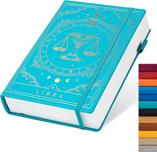 TIEFOSSI Constellations Dotted Journal Notebook-A5 Writing journals with 100gsm 400pages Paper, Hardcover Bullet Organizers Notebook for Women, Men, Teens (Libra)