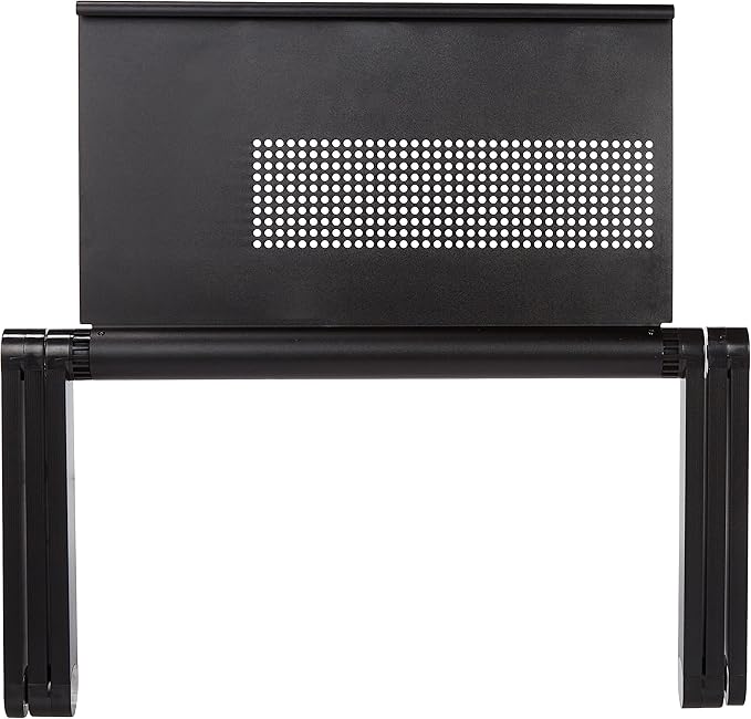 Uncaged Ergonomics Adjustable Book Holder, Tablet & Laptop Stand, Aluminum Portable Reading Stand for Textbooks & Cookbooks, Recipe Holder for Kitchen Counter, Black