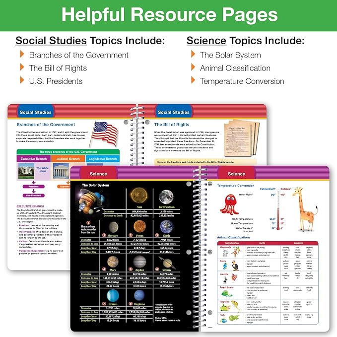 Global Datebooks 2025-2026 Elementary Student Planner 8.5x11 - Dated Weekly & Monthly Academic Planner (Large) with Ruler/Bookmark & Stickers, Ideal for Homework, Block Style, Space Happy Planets