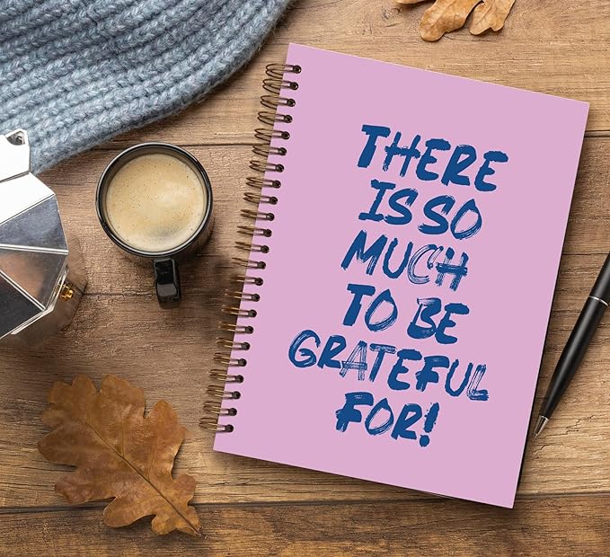 There is so Much to Be Grateful for Gratitude Journal Notebook, Inspirational Notebooks for Women, Purple Preppy Notebook Journal, Inspirational Gifts, Spiral Notebook 5.5x8.3