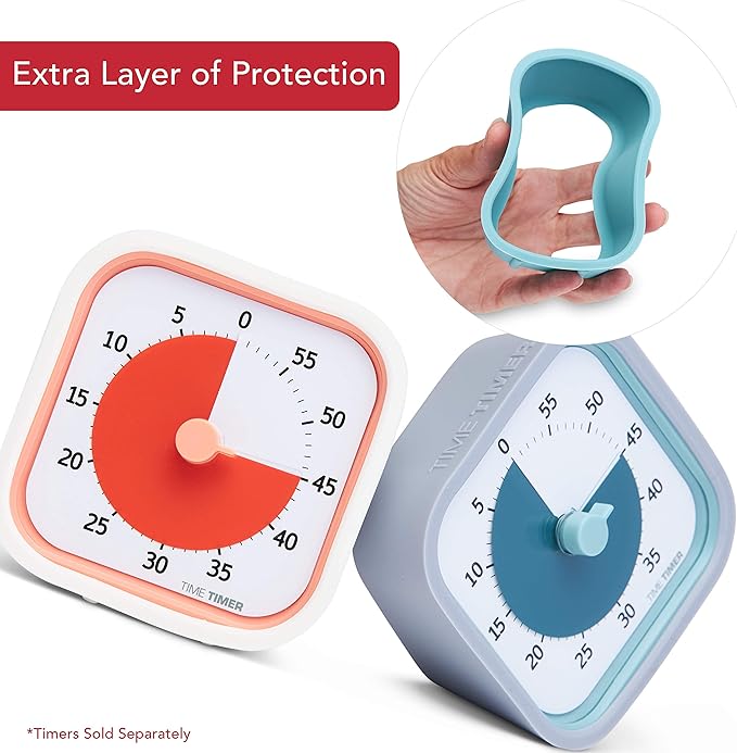TIME TIMER Home MOD Neutral Cases - for Classroom Learning, Homeschool Study Tool, Student Desk Clock and Office Meetings with Silent Operation (2-Pack)