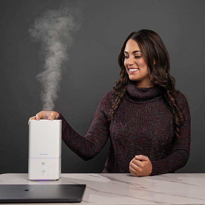 BlueHills 1000 ML Premium Essential Oil Diffuser Humidifier Combo Square White Aroma Diffuser for Large Room Home Quiet Modern Design Long Run Time High Capacity Oil Diffuser - Solid White - H101