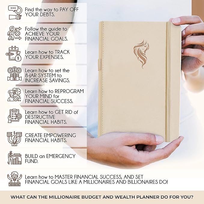 Financial Planner - Monthly Budget Planner with Cash Envelopes & Monthly Bill Organizer | A 12-Month Journey to Financial Freedom | Bill Payment Tracker Organizer, Debt, Expense Tracker & Money Saving