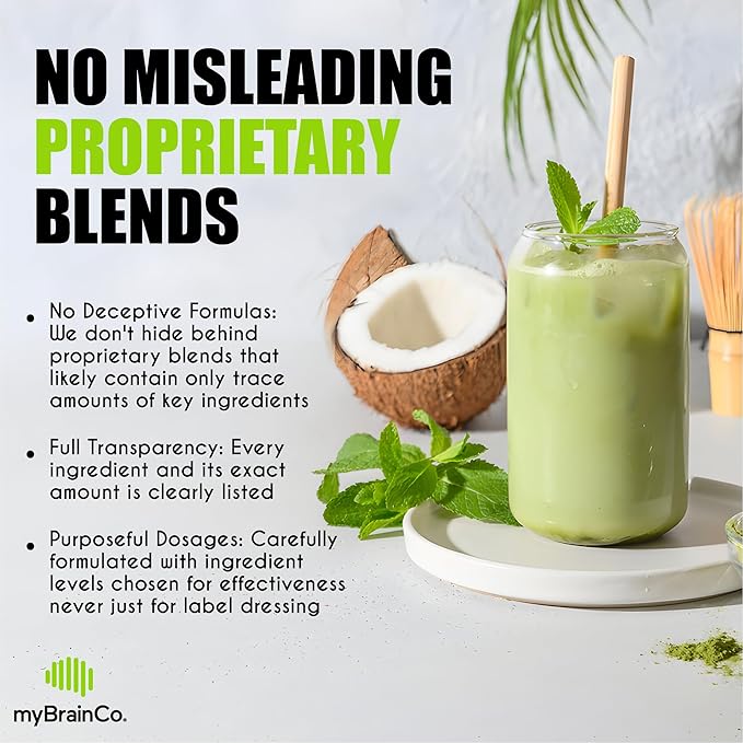 Nootropic Greens - Premium All-in-One Body, Brain & Longevity Optimization Nutrition. Organic Greens & Superfoods, Alpha-GPC, L-Theanine, Lion’s Mane, TMG, NR, NAC & More. (7.94 oz)