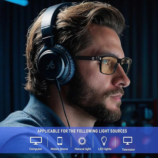 ANYLUV Blue Light Glasses Men Woman, Blue Light Blocking Glasses for Computer Gaming, Eye Strain Relief Eye Protection