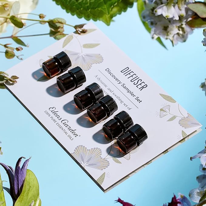 Edens Garden Essential Oils Diffuser Discovery 6 Set – 100% Pure Therapeutic Grade, Undiluted, Natural Aromatherapy Oil for Home Diffusers & Humidifiers – Holistic Gift for Men & Women, .92 ml/6 Pack