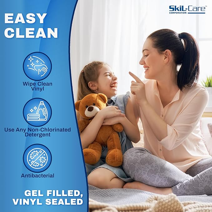 Skil-Care Weighted Rectangular Lap Pad Blue Gel, 7lbs - Vinyl Covered, Heat Sealed, Calming Sensory Aid, Wipe Clean, Calms User, 914508