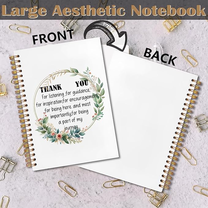 Thank You for Being a Part of My Journey Spiral Notebook 5.5x8.3, Appreciation Gifts for Mom Friends Teacher Boss Mentor Leader Coworkers Journal, Thank You Appreciation Gifts