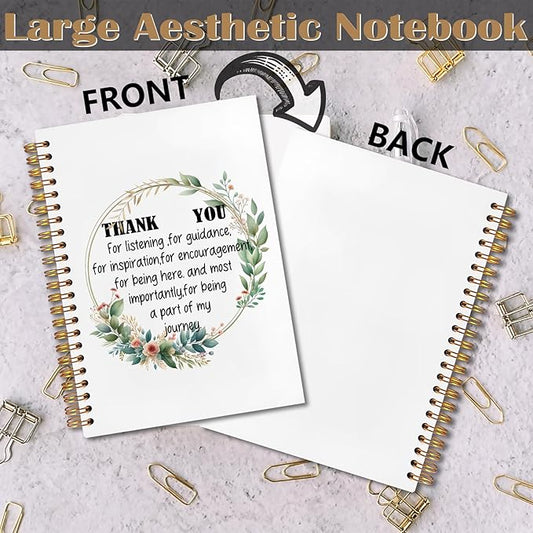 Thank You for Being a Part of My Journey Spiral Notebook 5.5x8.3, Appreciation Gifts for Mom Friends Teacher Boss Mentor Leader Coworkers Journal, Thank You Appreciation Gifts