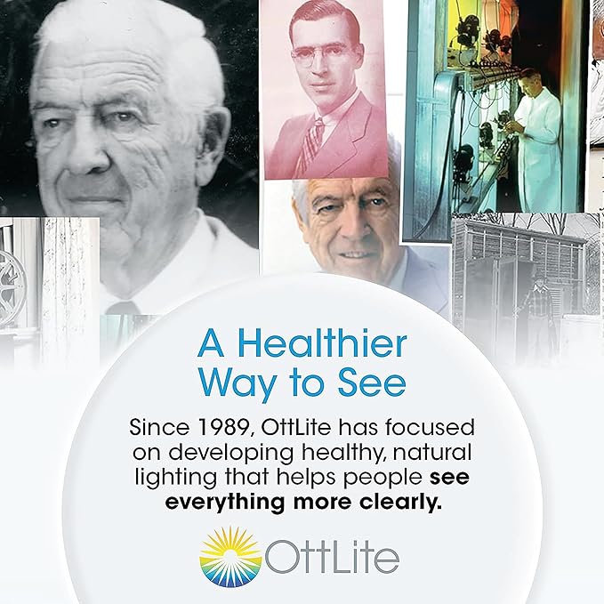 Ottlite Enhance LED Sanitizing Desk Lamp with USB Charging – Eliminates up to 99.9% of Bacteria, Touch Activated, Flexible Neck, Modern Light for Reading, Crafting & Office Desktop