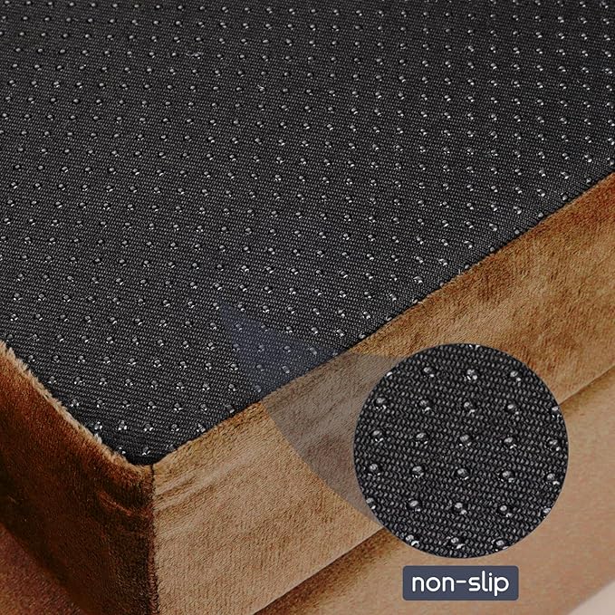 Foam Recliner Chair Cushions Wheelchair Cushions, Non-Slip 4" Thick Supportive Lumbar Support Pillow for Elderly Supportive Seat Cushion with Lumbar Pillow; 20x20x4"+12.8" Backrest Height,Coffee