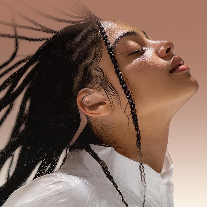 Libratone UP X Pantone Open Ear Bluetooth Headphones, Weight only 23.5g, dust and Water Resistant, up to 8 Hours of Battery Life, Premium Sound for Workouts and Sports, Limited Edition (Mocha Mousse)