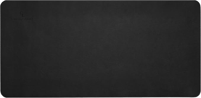 Gallaway Leather Desk Protector, Office Desk Pad - Large 36" x 17" Black, Computer Desk Mat Cover