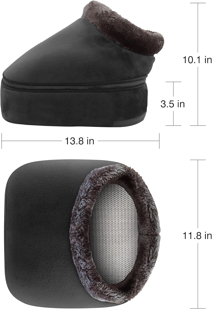 Snailax Shiatsu Foot Massager with Heat,Gentle Foot Warmer,2-in-1 Electric Feet Massage,Kneading Massagers for Back,Leg,Feet Warmer Under Desk,Gifts for Women,Men