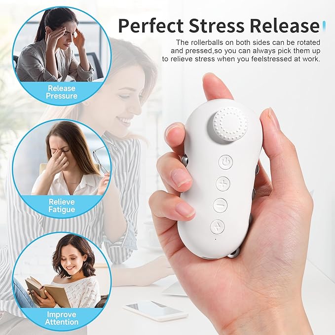 Microcurrent Fidget Toys for Adults - Stress Relief & Anxiety Relief Device, Handheld ADHD Sensory Toys to Improve Focus & Calm, Portable Design for Home, Office, Travel