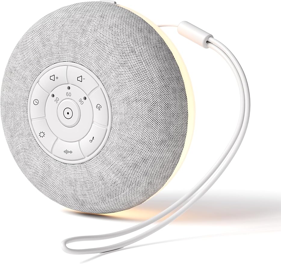 Portable Sound Machine Baby, Long Battery with Loud Bluetooth Speaker, 39 Special Soothing Sounds, White Noise Sound Machine for Sleeping