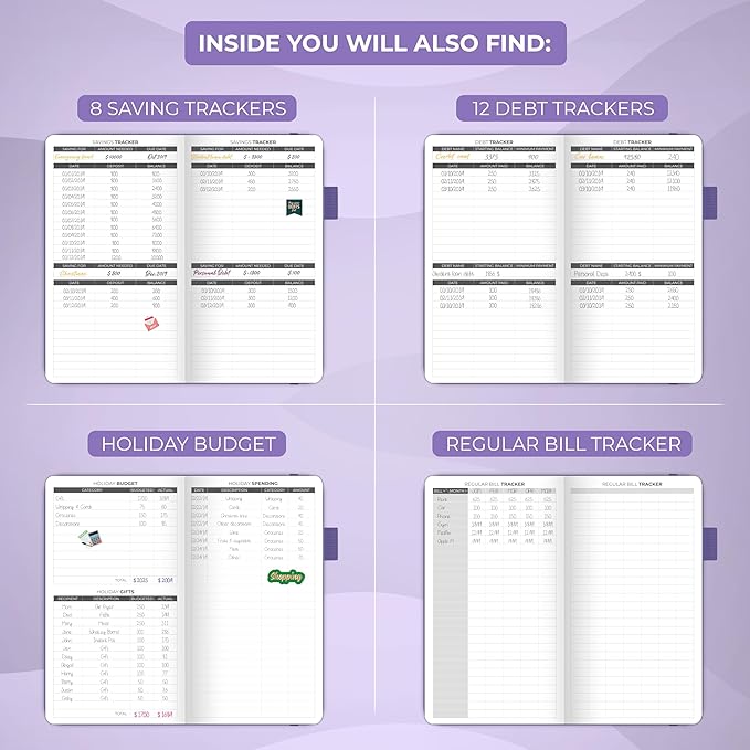 Clever Fox Budget Planner Pocket – Mini Expense Tracker Notebook. Monthly Budgeting Organizer, Finance Logbook & Accounts Book, Small (Lavender)