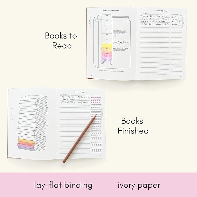 Kunitsa Co. Reading Journal - 52 reviews. Review and Track Your Reading. Book Journal for Book Lovers & Readers. Blue