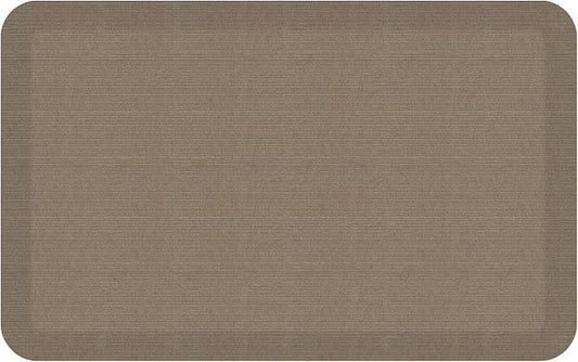 NewLife by GelPro Anti-Fatigue Designer Comfort Kitchen Floor Mat, 20"x32", Grasscloth Pecan Stain Resistant Surface with 3/4” Thick Ergo-Foam Core for Health and Wellness