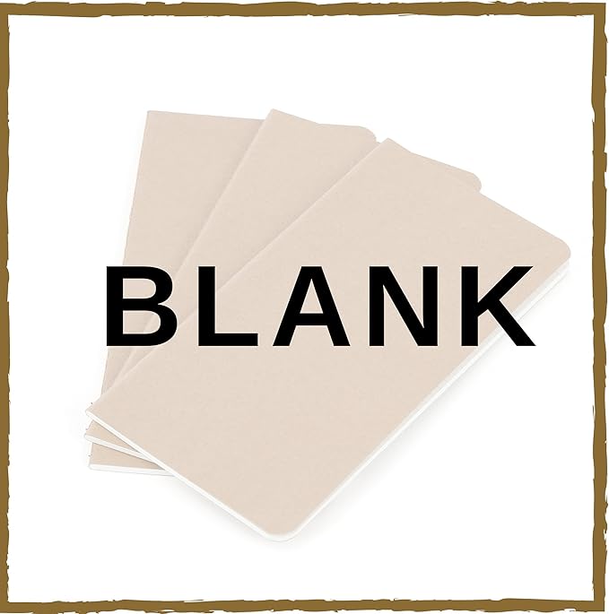 Wanderings Blank Passport Size Travelers Notebook Inserts | 3.5" x 5" / 9cm x 12.7cm | 80gsm Paper | 3 Hand-Stitched Booklets / 180 Pages |Travelers Notebook Refills for Journals, Diaries, Planners